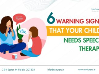 llustration of a therapist and child engaging in speech therapy