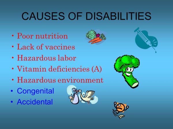 Causes of Disability Causes of Disability